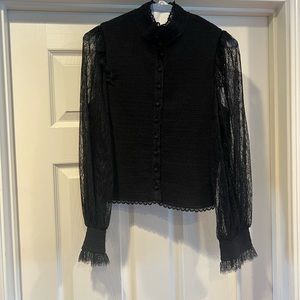 Alice Olivia button up smock top